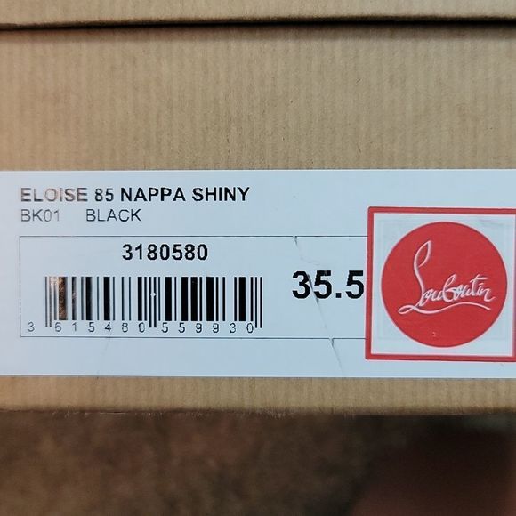 NWT/BOX Christian Louboutin Eloise 85 Nappa Shiny Black sz 35.5 - Picture 11 of 12